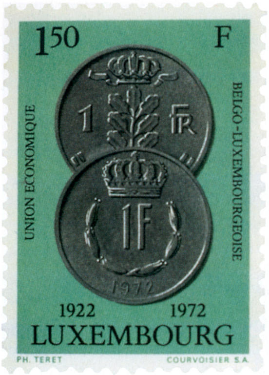 Timbre de l'Union économique belgo-luxembourgeoise (1972)