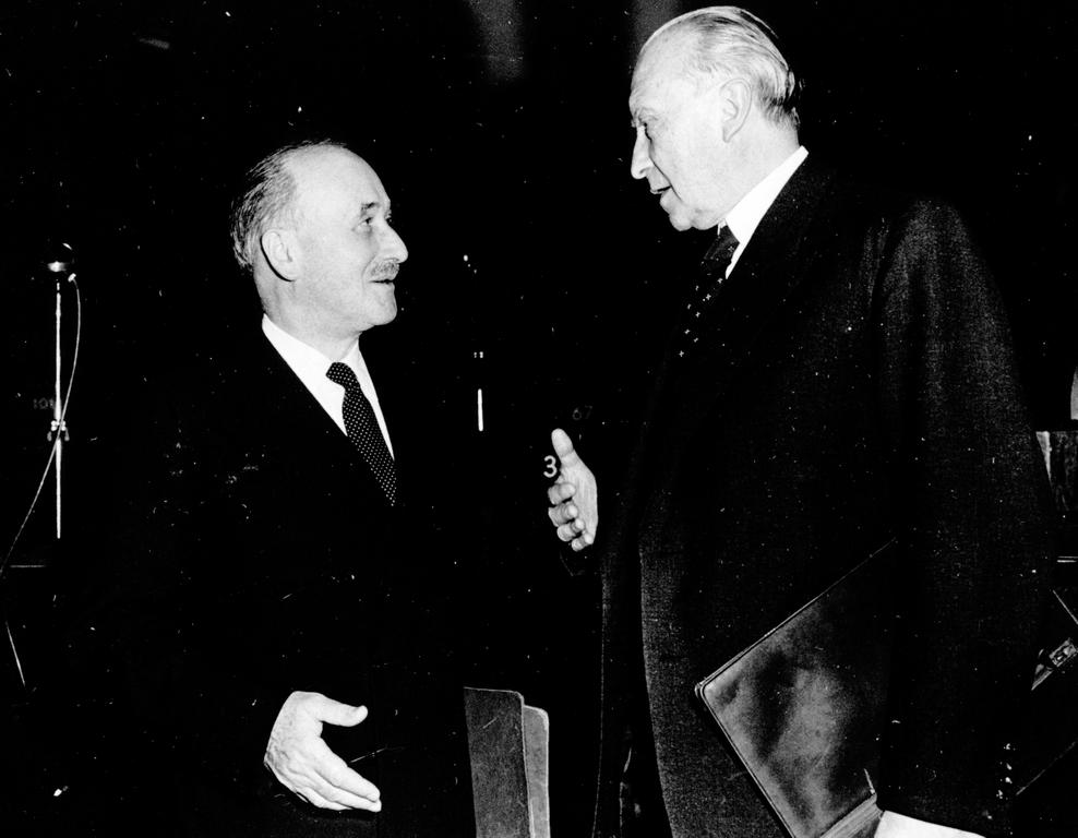 Jean Monnet et Konrad Adenauer