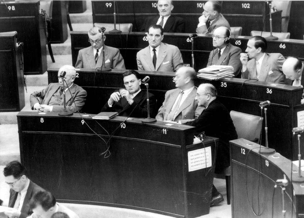 Délégation de la Haute Autorité de la CECA au Conseil de l'Europe (Strasbourg, juin 1953)