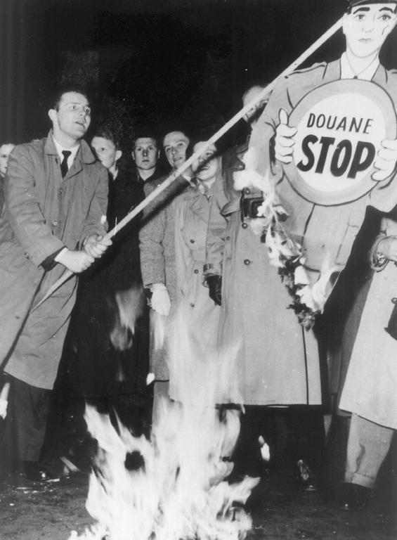 Demonstration in favour of the Customs Union (Liège, May 1953)
