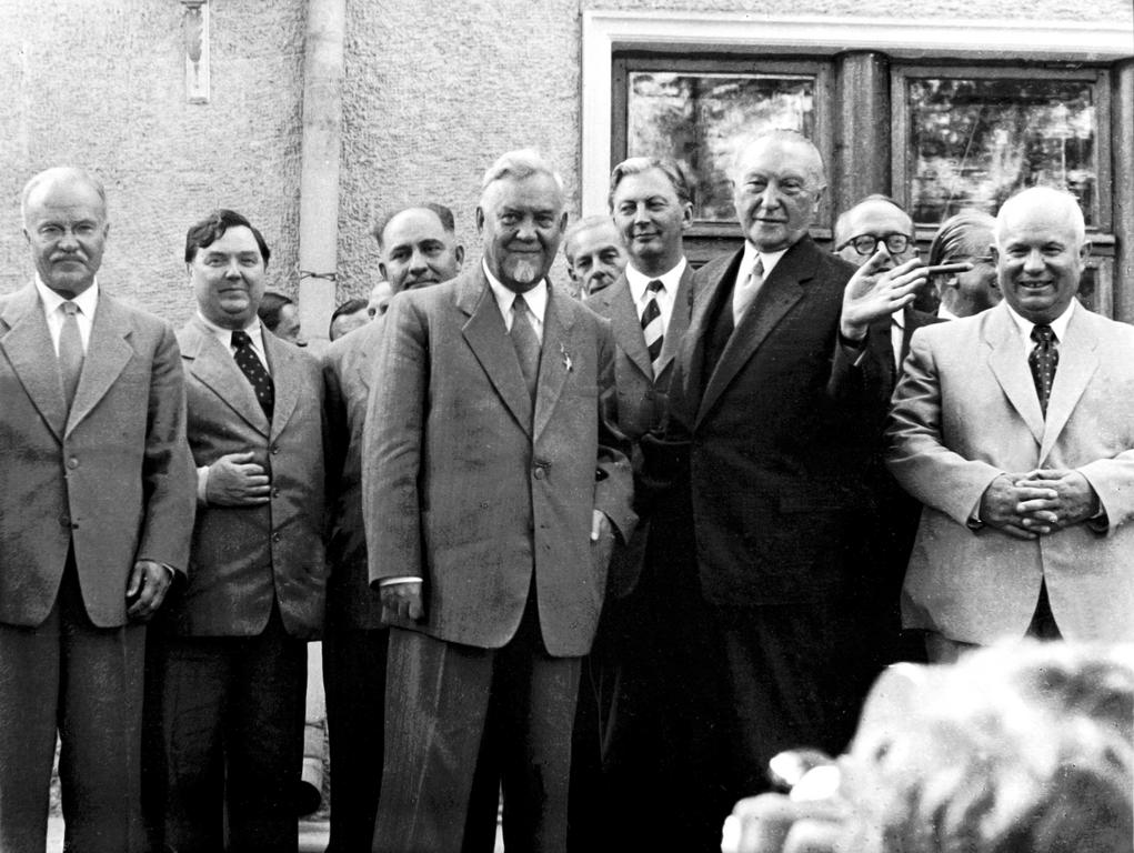 Visite de Konrad Adenauer en Union soviétique (Moscou, 8 septembre 1955)