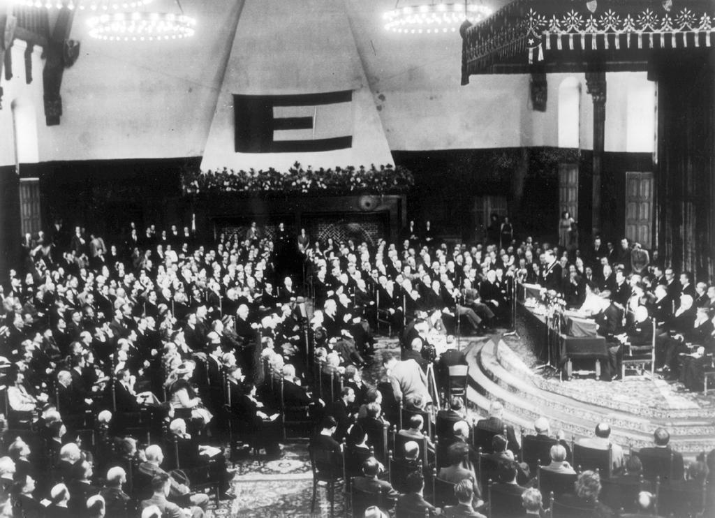 Ouverture du congrès de l'Europe à La Haye (7 mai 1948)