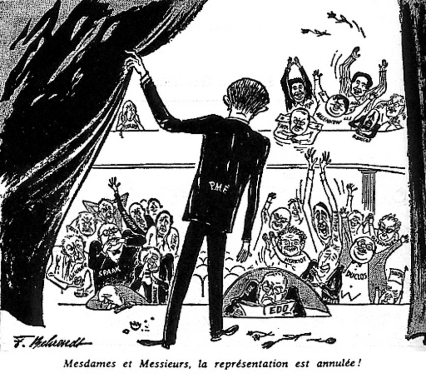 Caricature de Behrendt sur la CED (1er septembre 1954)