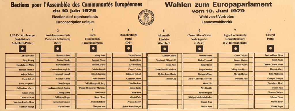 Luxembourg ballot paper