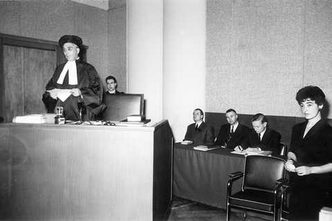 First session of the Court of Justice in the Cercle Municipal (II) (Luxembourg, 28 October 1954)