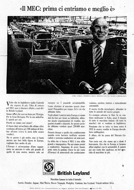 Publicité en faveur de l'adhésion britannique au Marché commun (18 juin 1971)