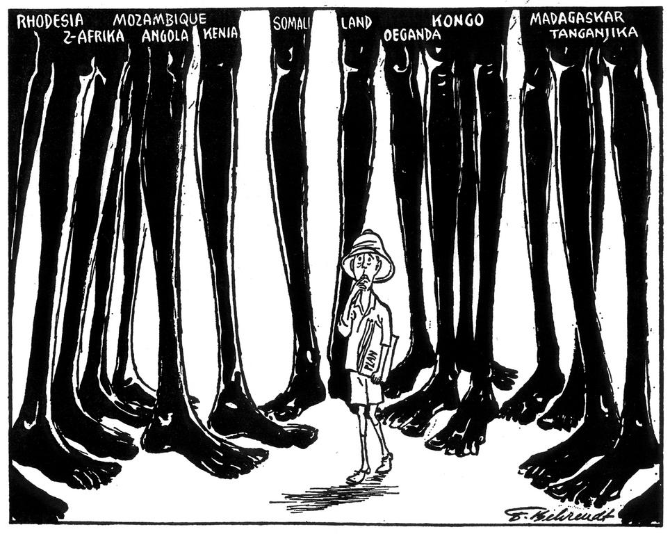 Cartoon by Behrendt on decolonisation (November 1959)