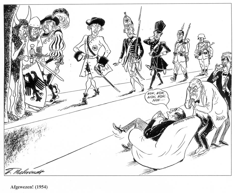 Cartoon by Behrendt on the EDC (1954)