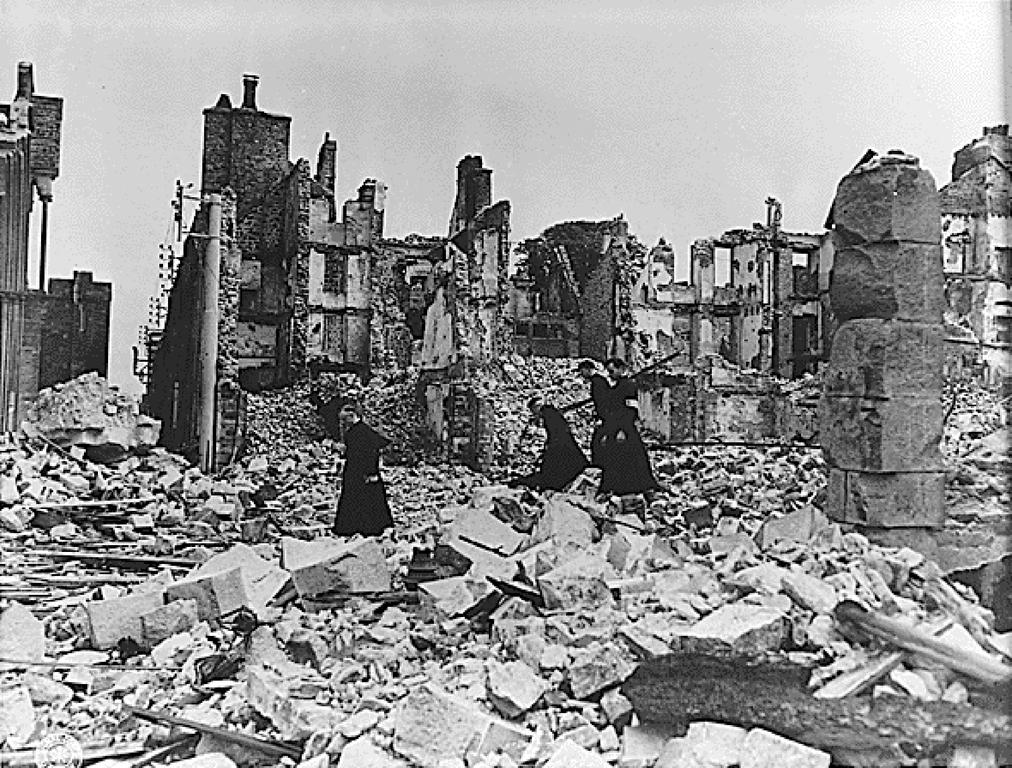 Destruction in France (Coutances, 1944)