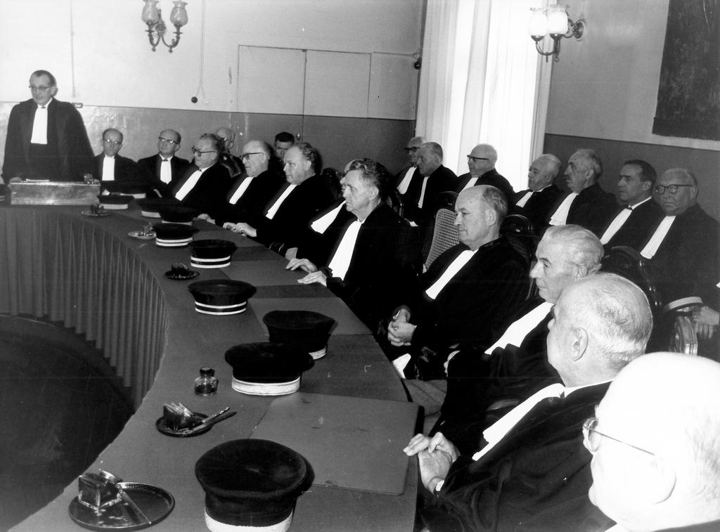 Judges in formal attire (Côte d’Eich, Luxembourg 1962)