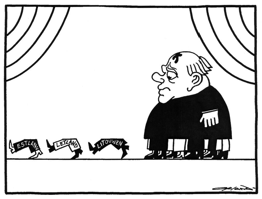 Cartoon by Opland on the Baltic States (27 October 1988)