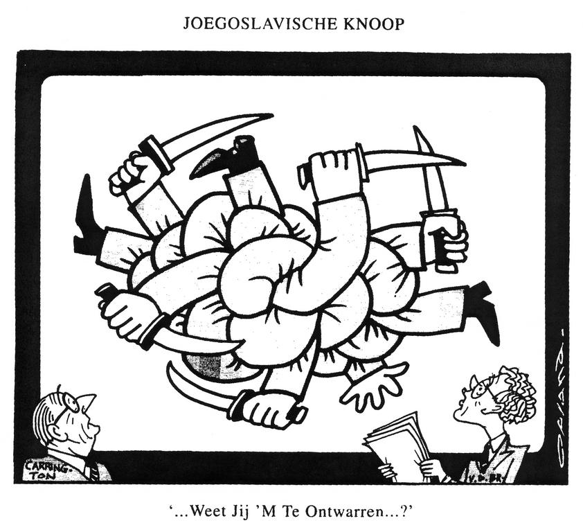 Cartoon by Opland on the Yugoslav conflict (19 August 1991)