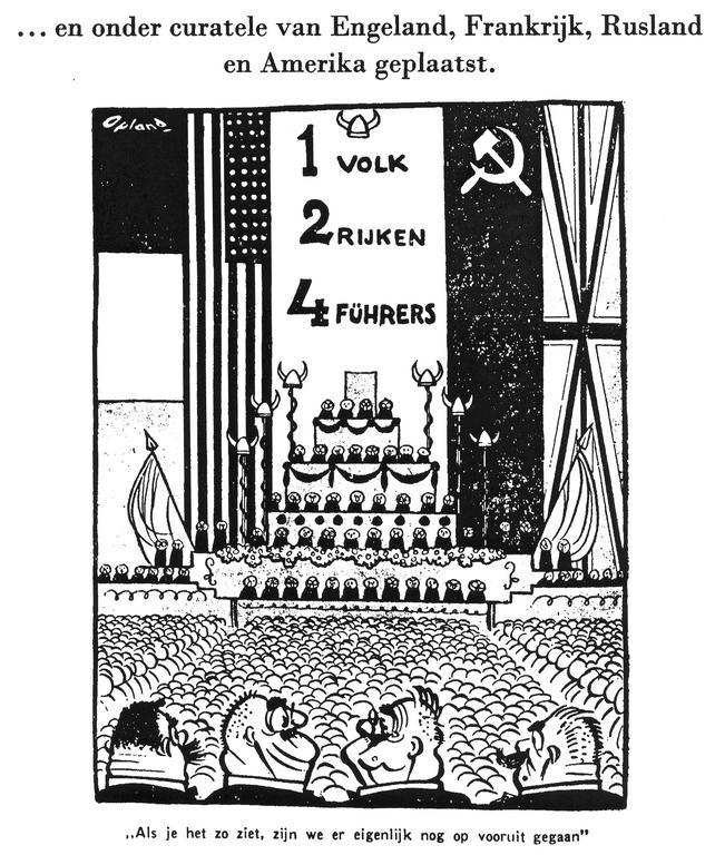 Caricature d'Opland sur l'occupation de l'Allemagne (15 novembre 1949)