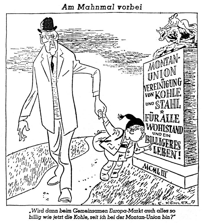 Karikatur Köhler zum Gemeinsamen Markt (19. Oktober 1957)
