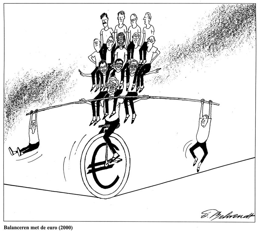 Cartoon by Behrendt on Economic and Monetary Union (2000)