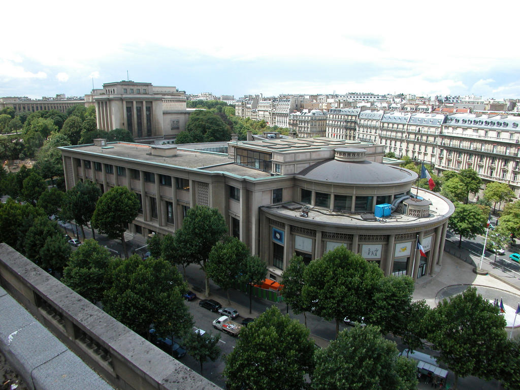 Aerial view of the Iéna Palace, Paris