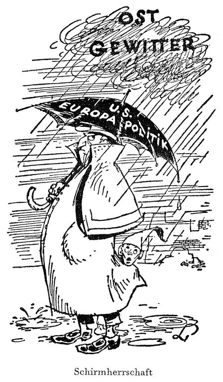 Cartoon by Lang on US policy concerning West Germany (17 January 1949)