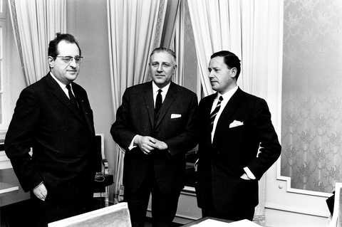 Pierre Werner, Jean Dupong and Gaston Thorn (Luxembourg, 20 January 1969)
