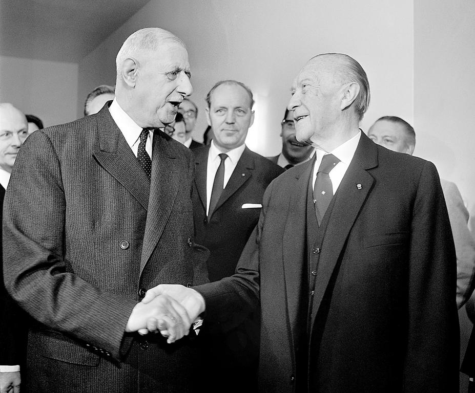 6. deutsch-französisches Gipfeltreffen: Konrad Adenauer und Charles de Gaulle (12. Juni 1965)