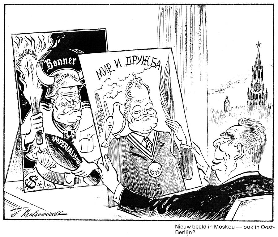 Cartoon by Behrendt on the relations between the FRG and the USSR (1973)