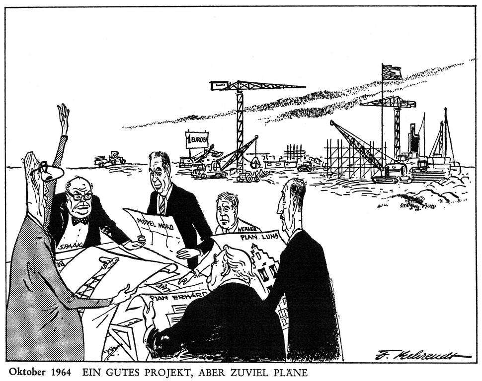 Caricature de Behrendt sur la relance de l'intégration européenne (Octobre 1964)