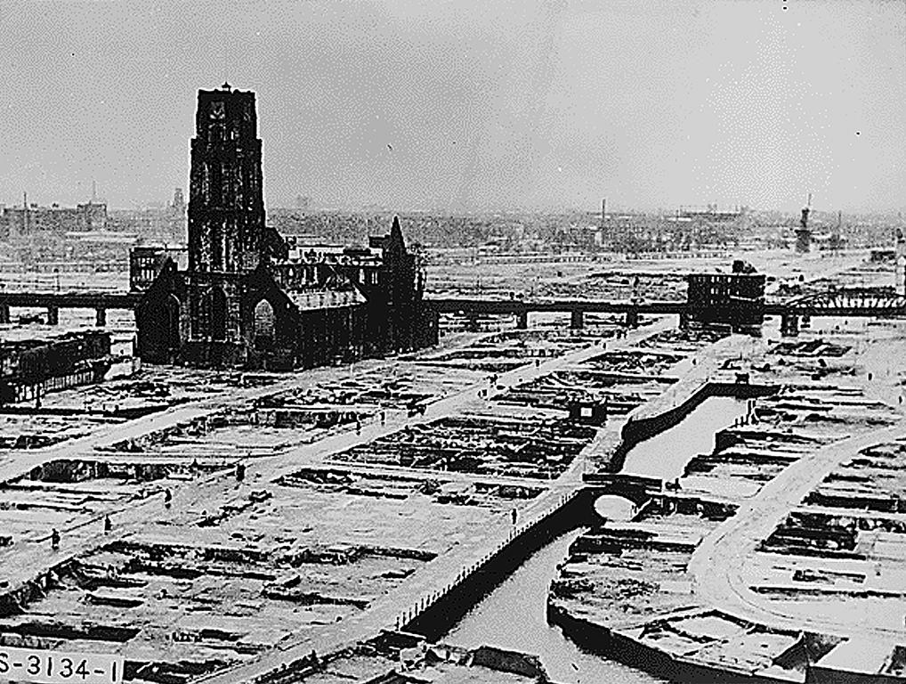 Destructions aux Pays-Bas (Rotterdam, 14 mai 1940)