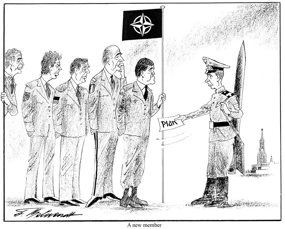 Caricature de Behrendt sur les nouvelles relations entre l'OTAN et la Russie