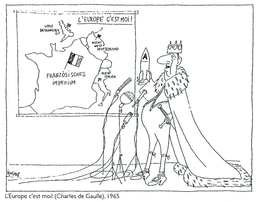 Cartoon by Ironimus on de Gaulle and Europe (1965)