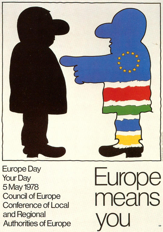 Affiche du Conseil de l'Europe sur la journée de l'Europe (5 mai 1978)