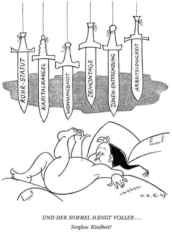 Cartoon by Köhler on the Foundation of the FRG (1949)