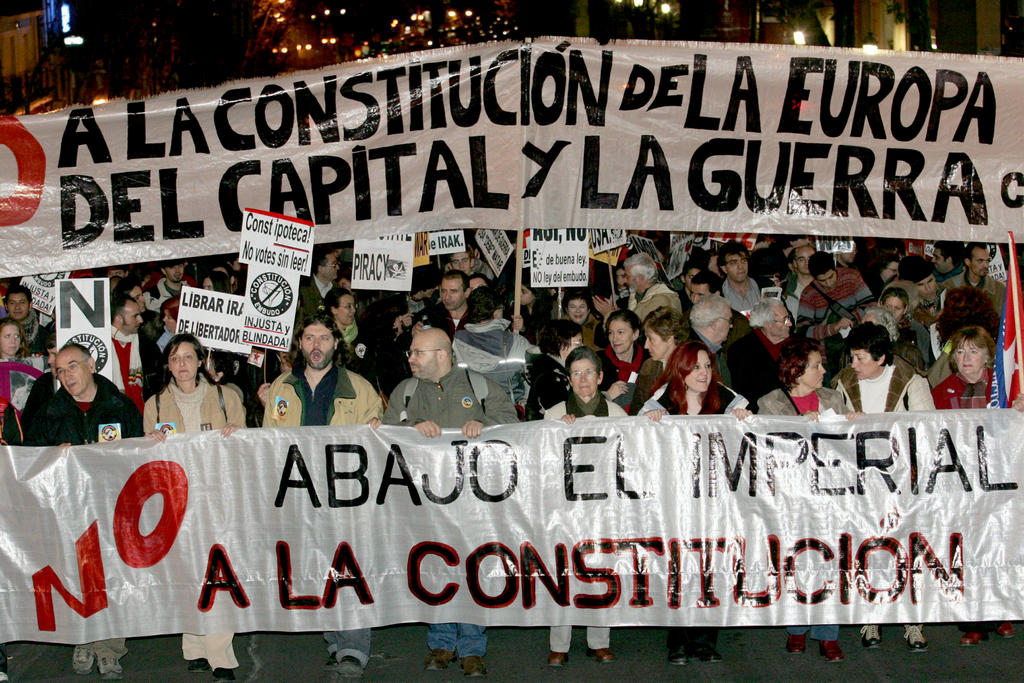 Manifestation contre la Constitution européenne (Madrid, 20 janvier 2005)