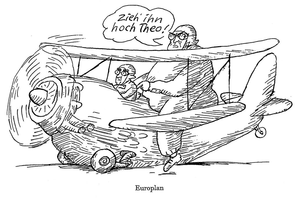 Cartoon by Murschetz on Germany and the euro (1998)