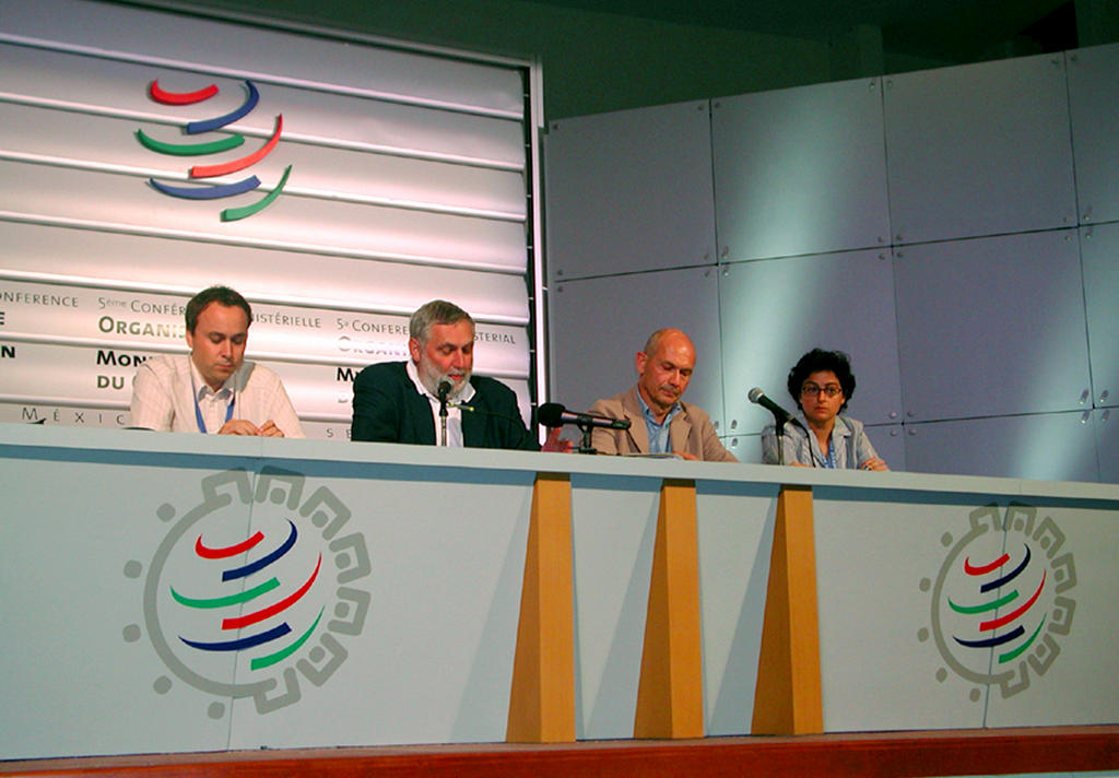 Conférence de presse de Franz Fischler et Pascal Lamy (Cancún, 10 septembre 2003)