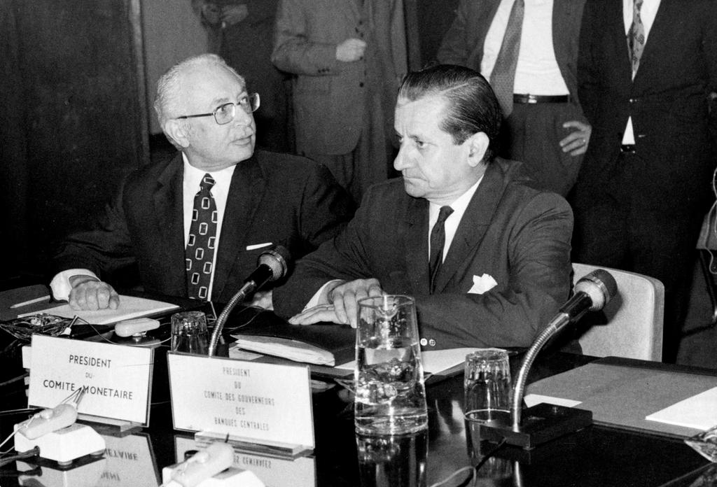 Les présidents des comités lors du Conseil "Affaires économiques et financières" (Bruxelles, 8 février 1971)