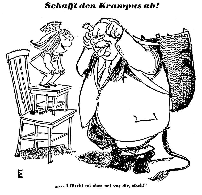 Karikatur zu den Beziehungen zwischen Österreich und der Sowjetunion (9. Dezember 1961)
