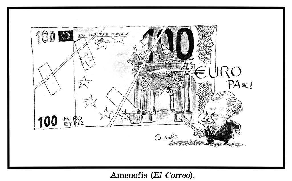 Caricature d'Amenofis sur Milosevic et la paix en Europe