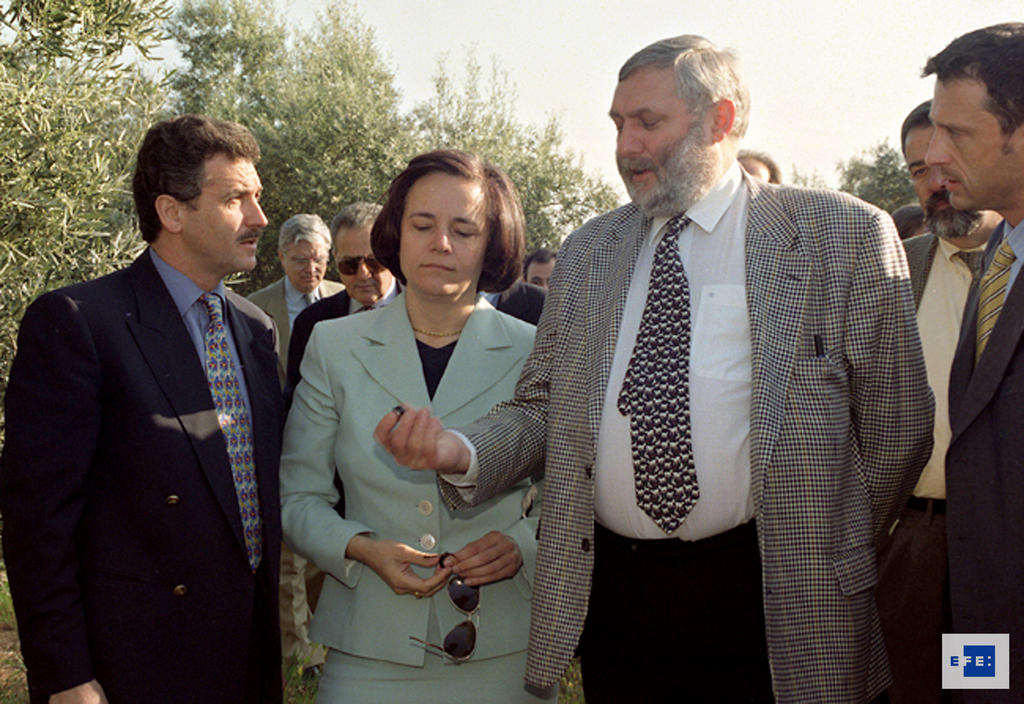 Visite de Franz Fischler, commissaire européen de l'agriculture (Cordoue, 1er avril 1997)