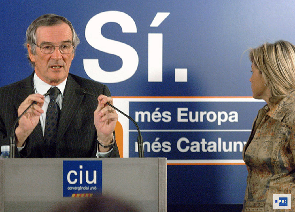 Xavier Trias se pronuncia a favor del «sí» a la Constitución Europea (Barcelona, 28 de enero de 2005)