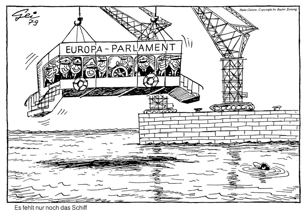 Cartoon by Geisen on the European Parliament (1979)