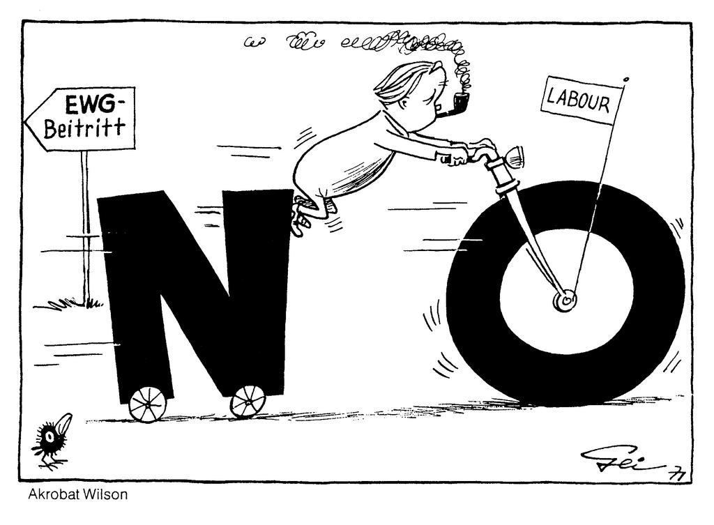 Cartoon by Geisen on the question of the United Kingdom’s accession to the European Communities (1971)