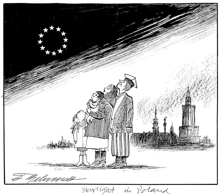 Caricature de Behrendt sur l'adhésion de la Pologne à l'UE