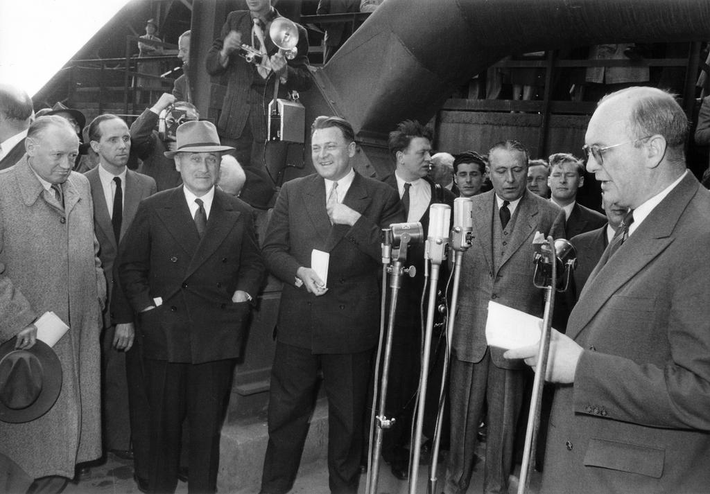Inauguration ceremony for the common market in steel (Esch-sur-Alzette, 30 April 1953)