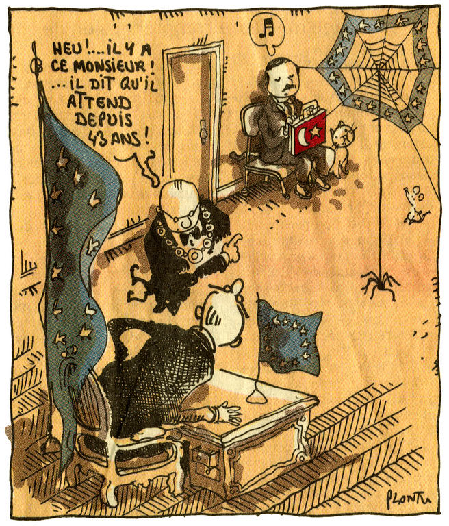 Caricature de Plantu sur la question de l'élargissement de l'UE à la Turquie (13 octobre 2005)