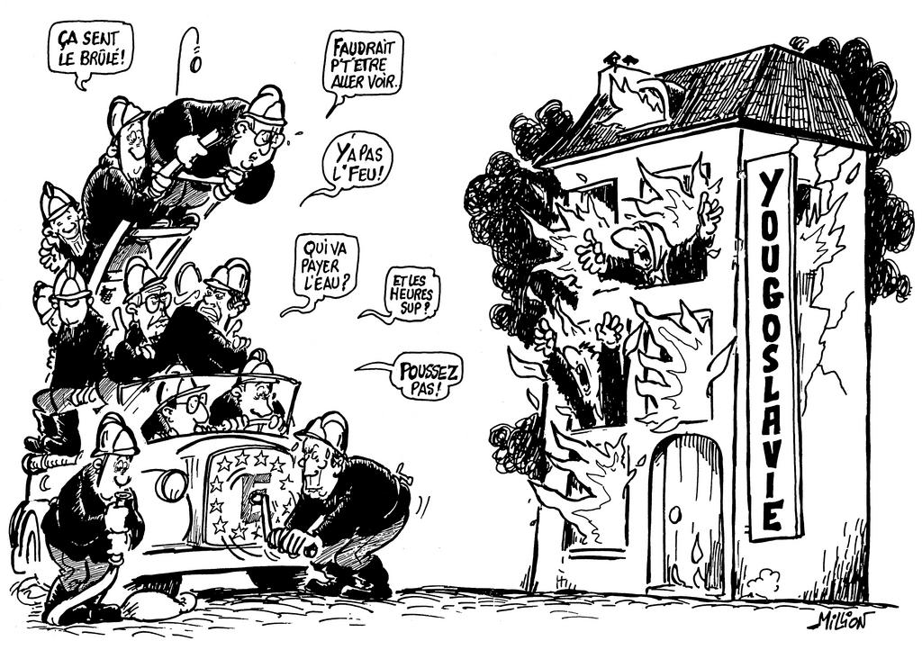 Karikatur von Million zur Jugoslawien-Krise (1991)