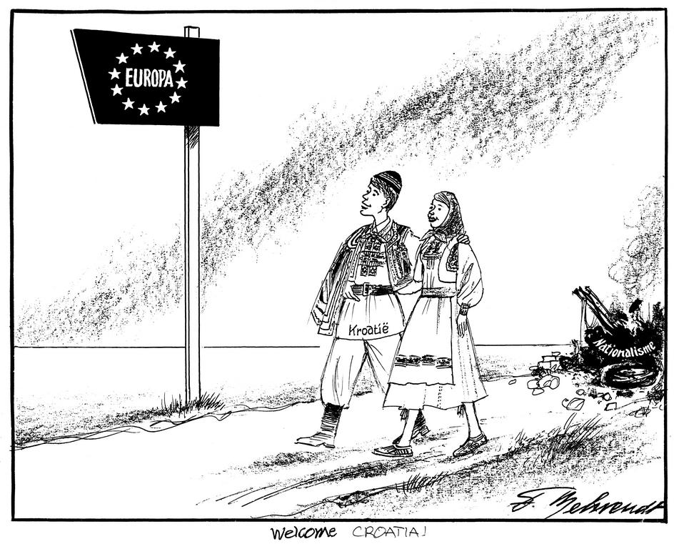 Cartoon by Behrendt on the question of EU enlargement to include Croatia