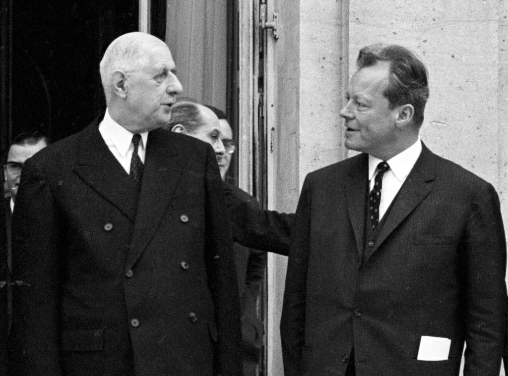 Willy Brandt et Charles de Gaulle (Paris, 13 janvier 1967)