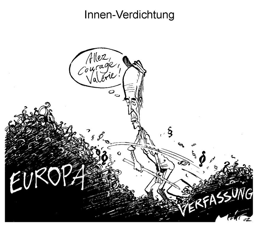 Cartoon by Mohr on the role of Valéry Giscard d’Estaing in the future work of the European Convention (28 February 2002)