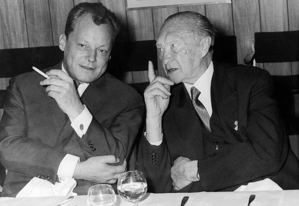 Willy Brandt et Konrad Adenauer (1961)
