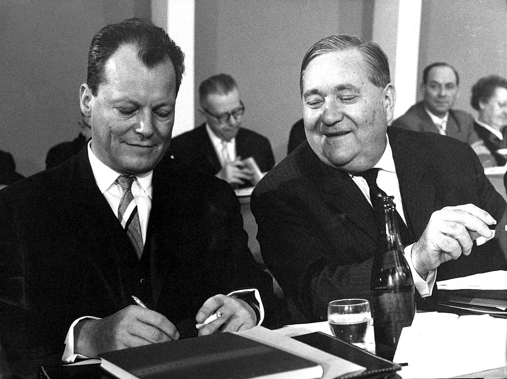 Willy Brandt und Carlo Schmid (1966)