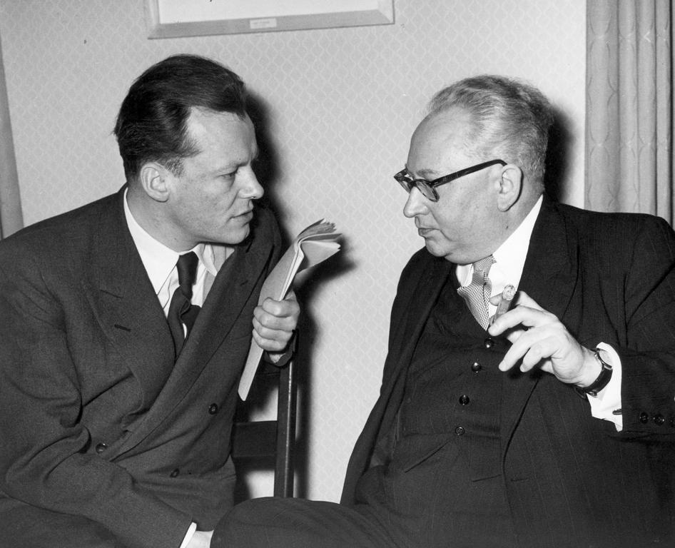 Willy Brandt und Erich Ollenhauer (1954)